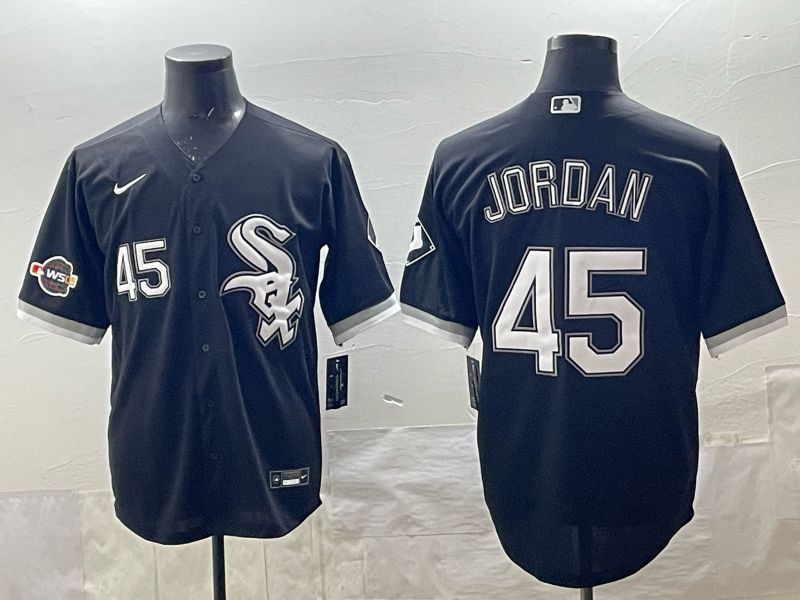 Men 2025 Chicago White Sox #45 Jordan Black Game Nike MLB Jersey style 03->chicago white sox->MLB Jersey